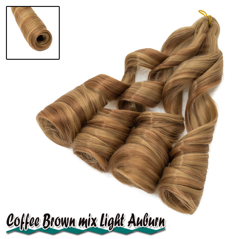 French Curl Braids Hair Extensions Pre-Stretched Synthetic 24 Inch