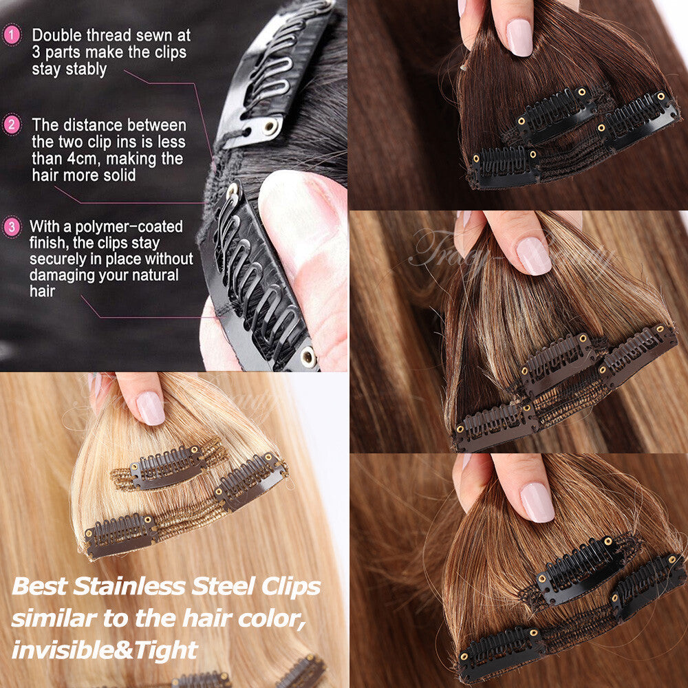 Remy Human Hair Clip-In Extensions Full Head - Thick & Natural Look