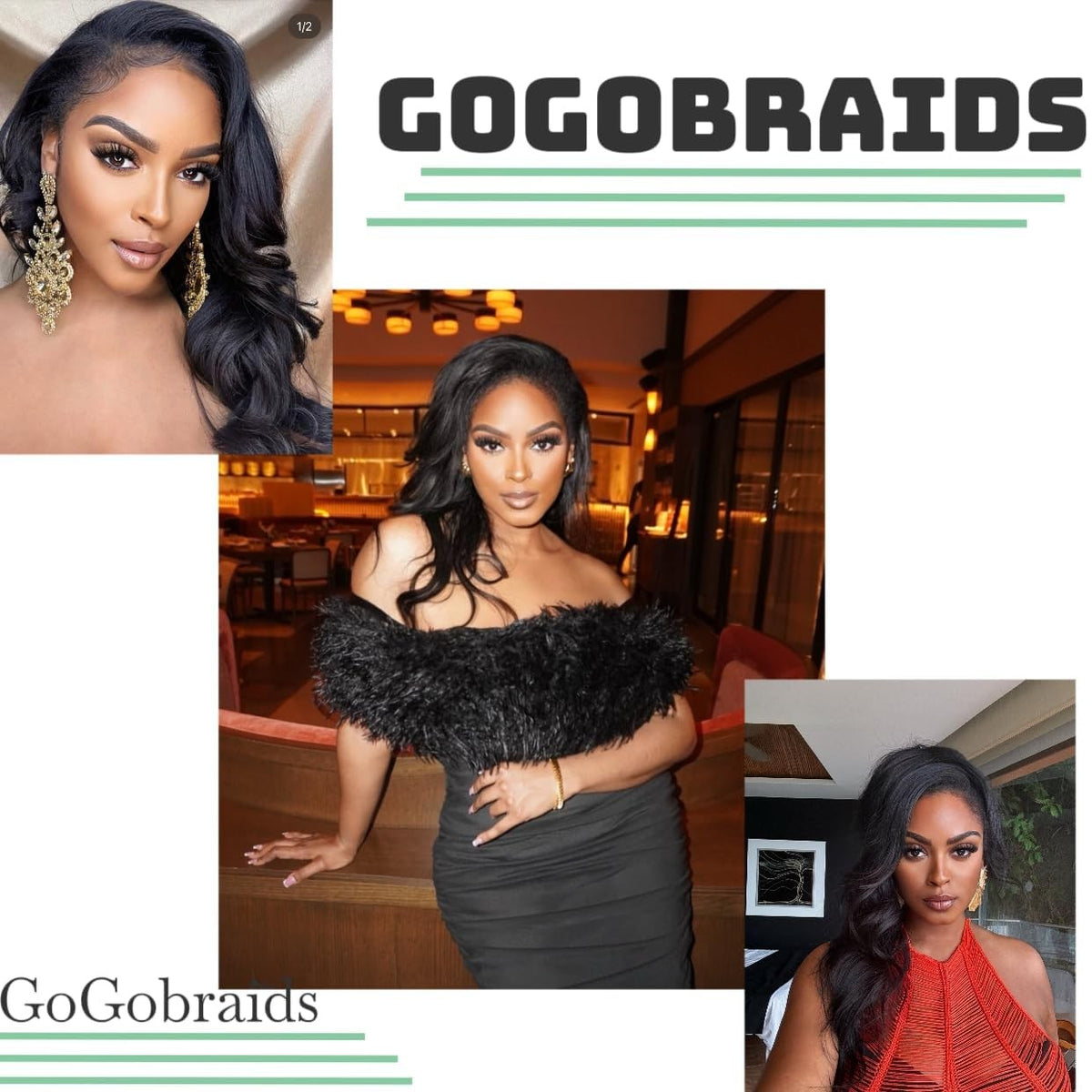 16-Inch Human Hair Body Wave Crochet Extensions - Knotless Pre-Separated 60g