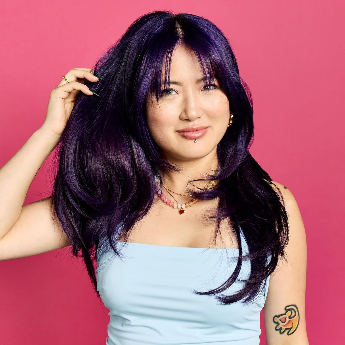 Vibrant Purple Hair Color Semi-Permanent Ammonia-Free 4 Fl Oz