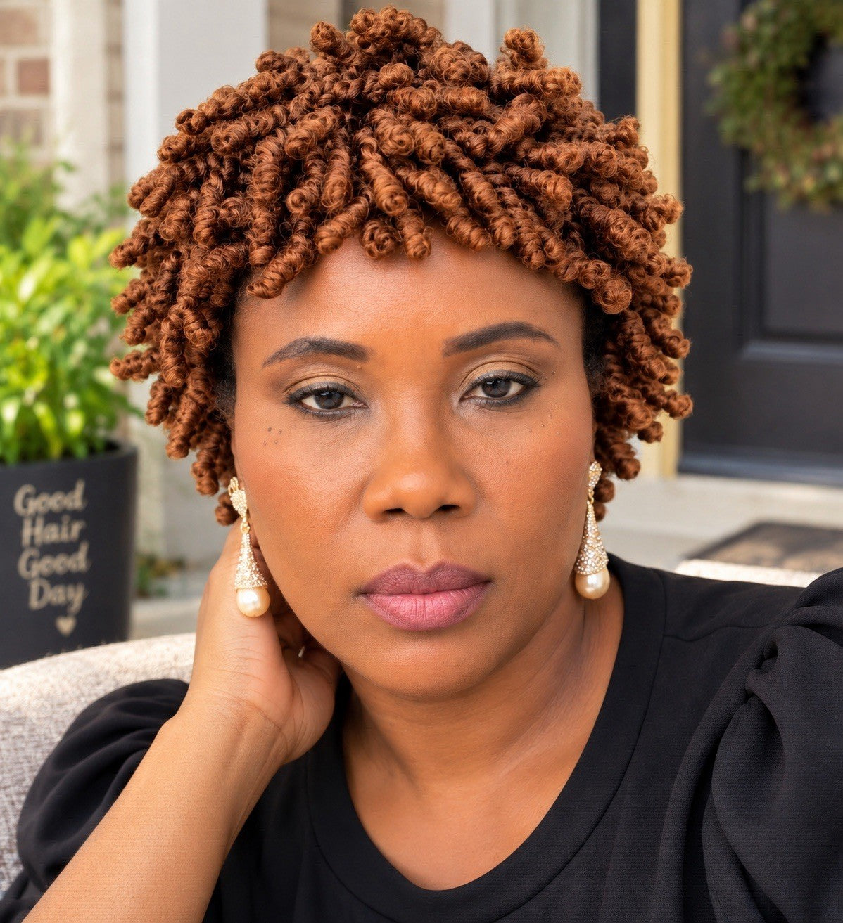 Short Spring Twist Braided Wig for Black Women - Natural Look, Protective Style