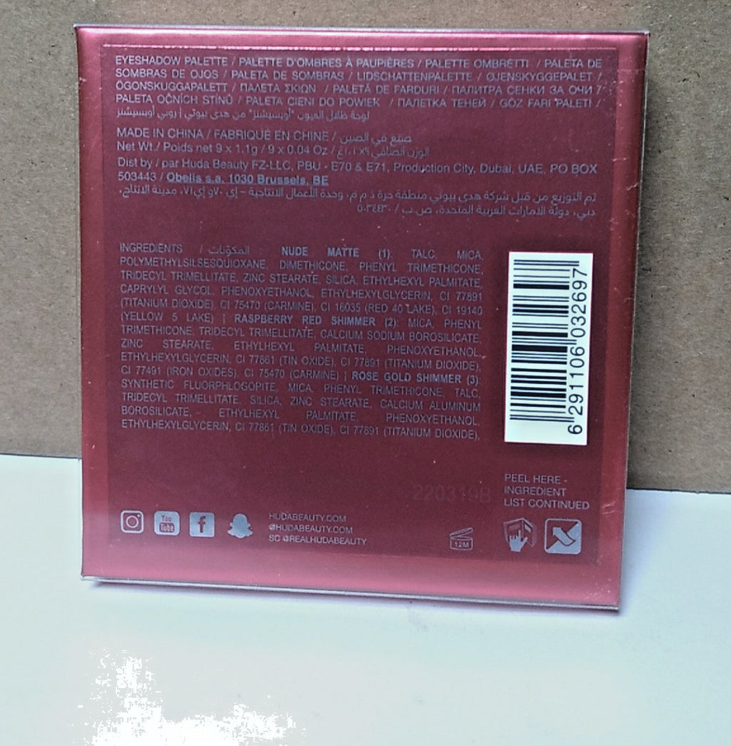 Eyeshadow Palette HUDA BEAUTY Ruby Obsessions 9 Shade Makeup