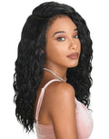 Synthetic Half Moon Wig - Deep Part, Sassy Style, Heat Resistant Fiber