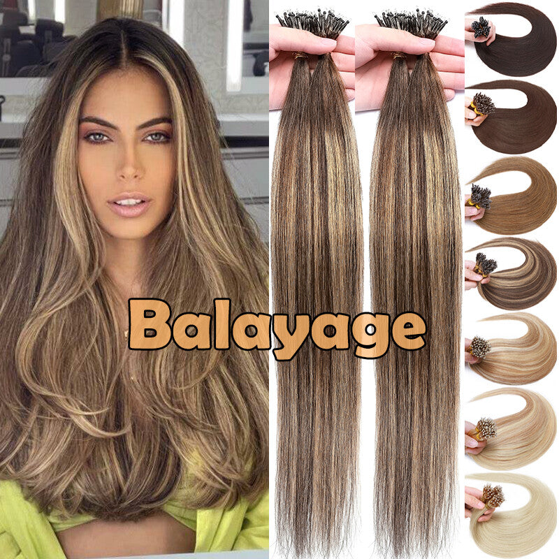 150g Thick Nano Ring Human Hair Extensions with Micro Beads for Ombre Styles