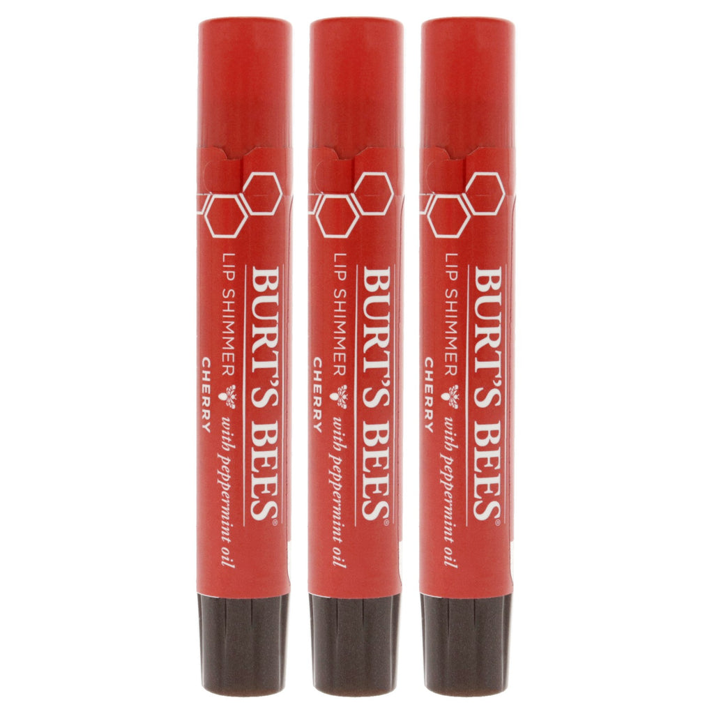 Lip Shimmer Pack of 3 Cherry Lip Gloss with Shea Butter & Antioxidants