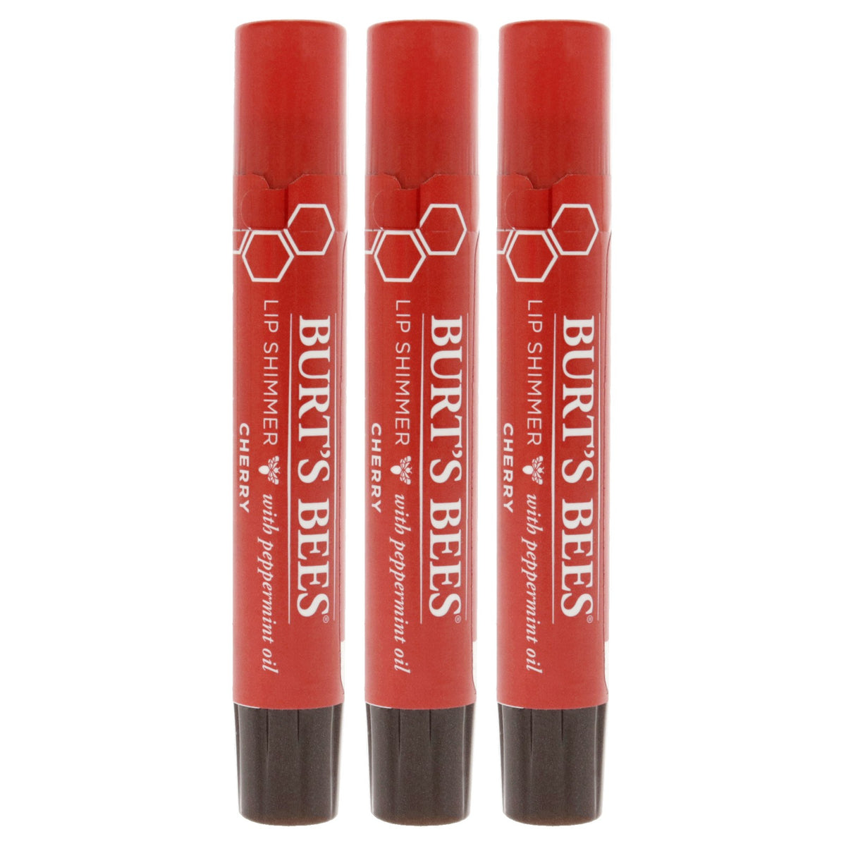 Lip Shimmer Pack of 3 Cherry Lip Gloss with Shea Butter & Antioxidants