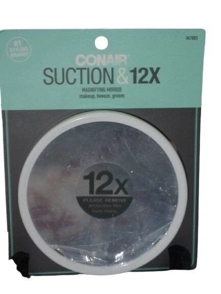 12x Magnification Suction Cup Mirror for Bathroom Vanity