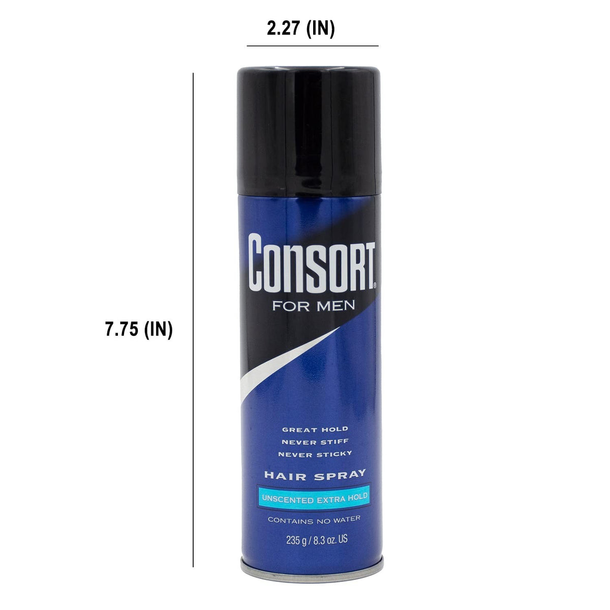 Consort Men's Unscented Extra Hold Hair Spray - 8.3 oz Pack of 3