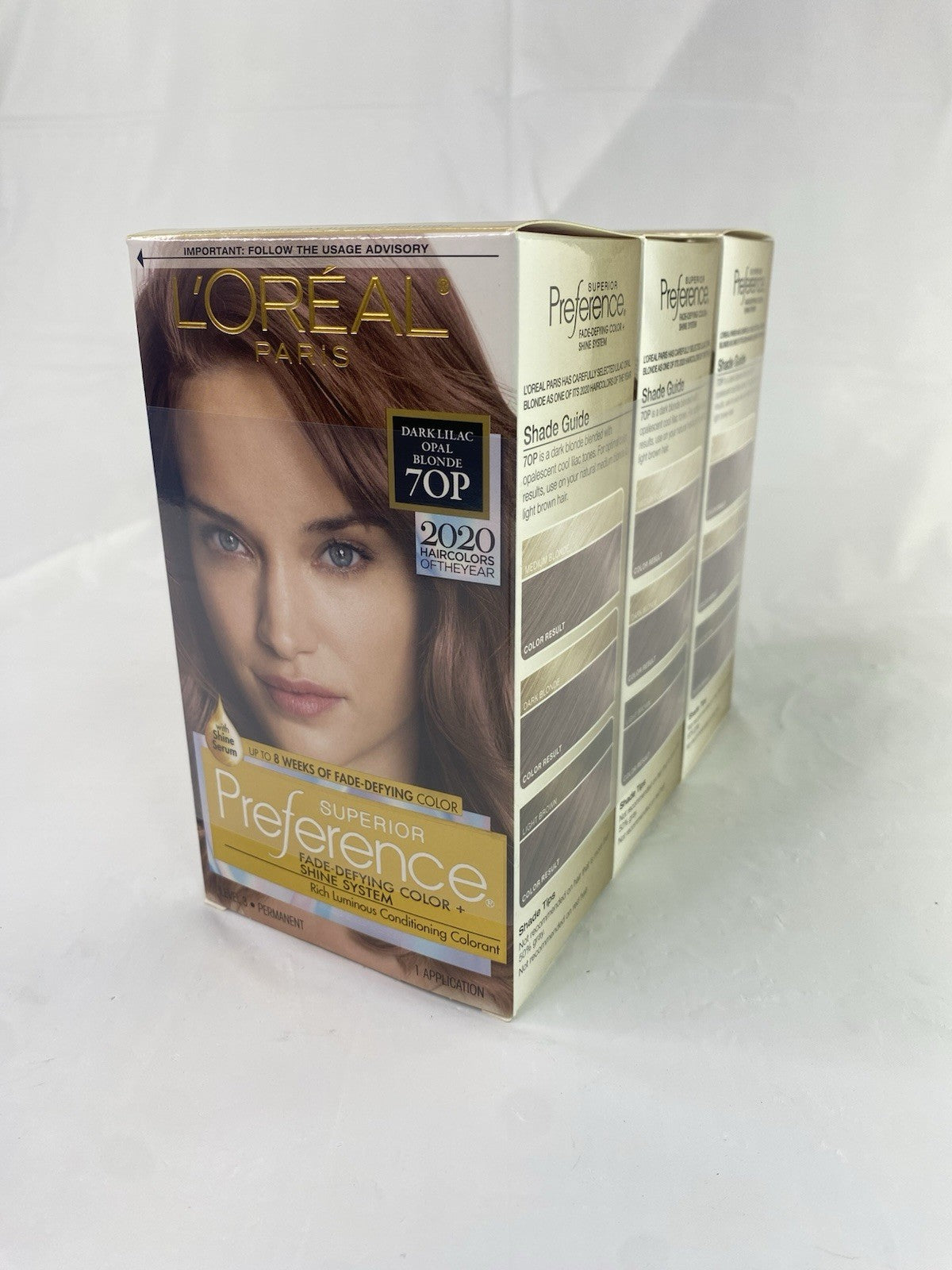L'Oreal Paris Fade-Defying Shine Hair Dye 70P Dark Permanent Color Set
