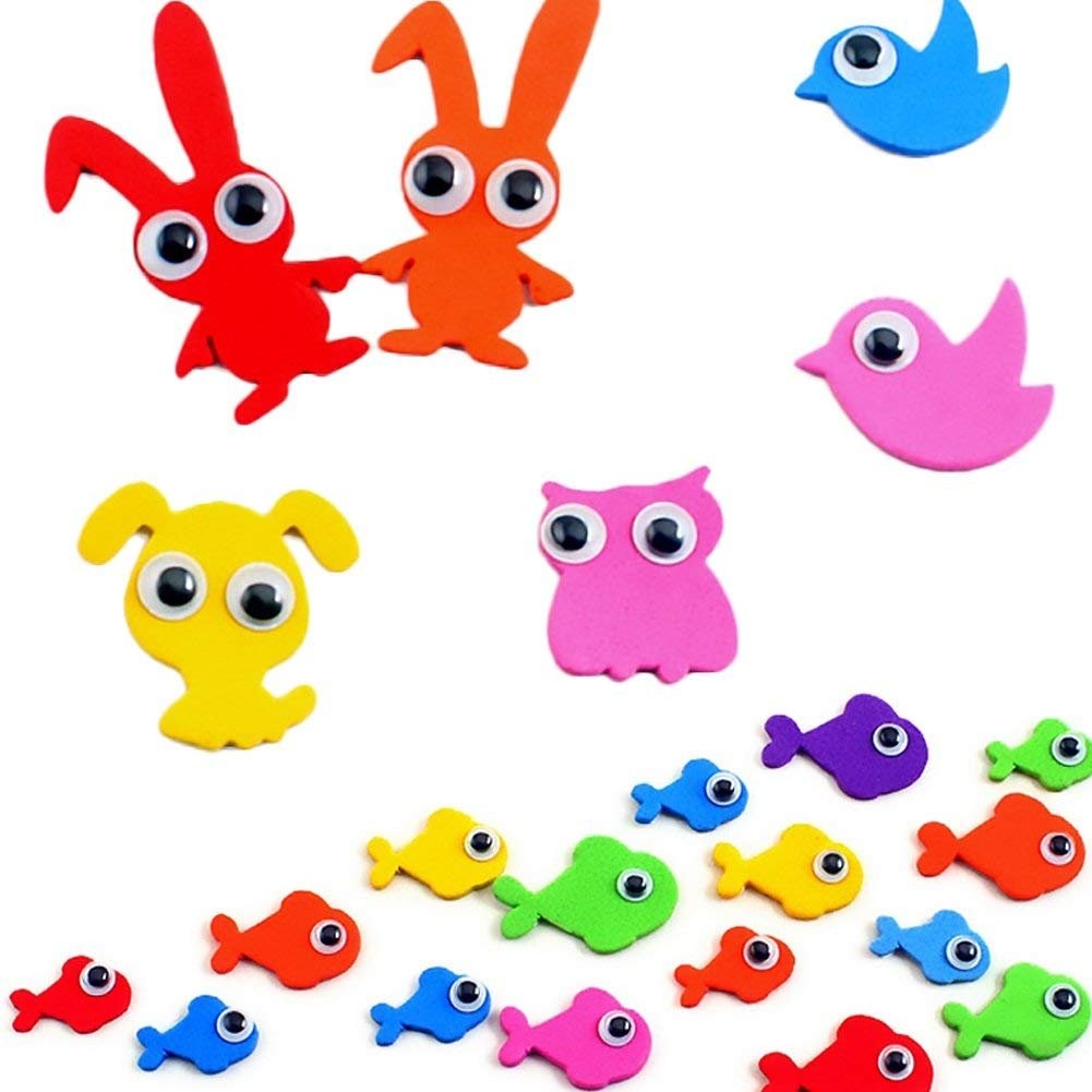 300pcs 10mm Self-Adhesive Plastic Wiggle Googly Eyes for Crafts & Decorations