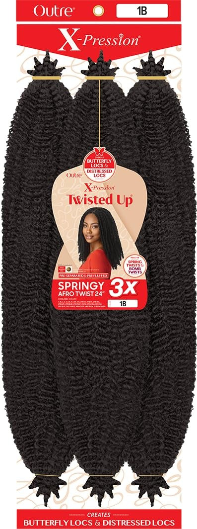 Springy Afro Twist Hair Extensions 24 Inch 5-Pack - Dark Brown 2