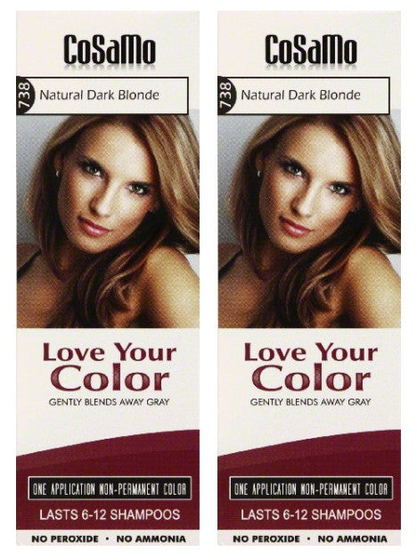 Non-Permanent Hair Color Kit - Dark Natural Blonde, Pack of 2