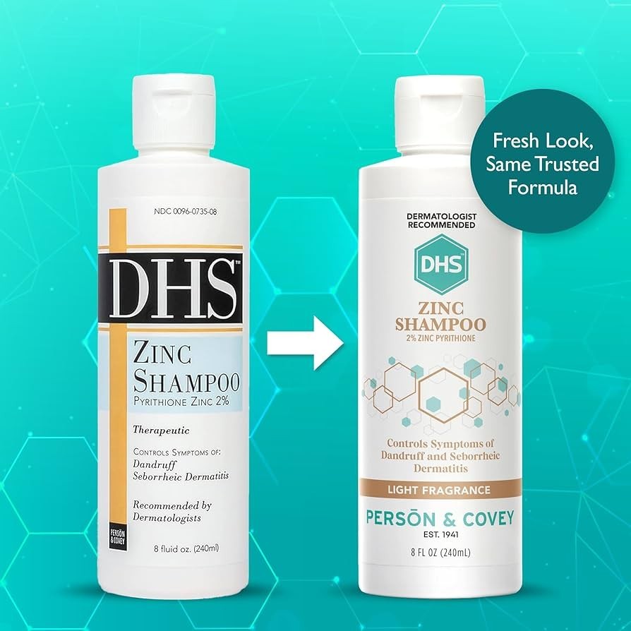 DHS Zinc Dandruff Control Shampoo 8 Oz Light Fragrance