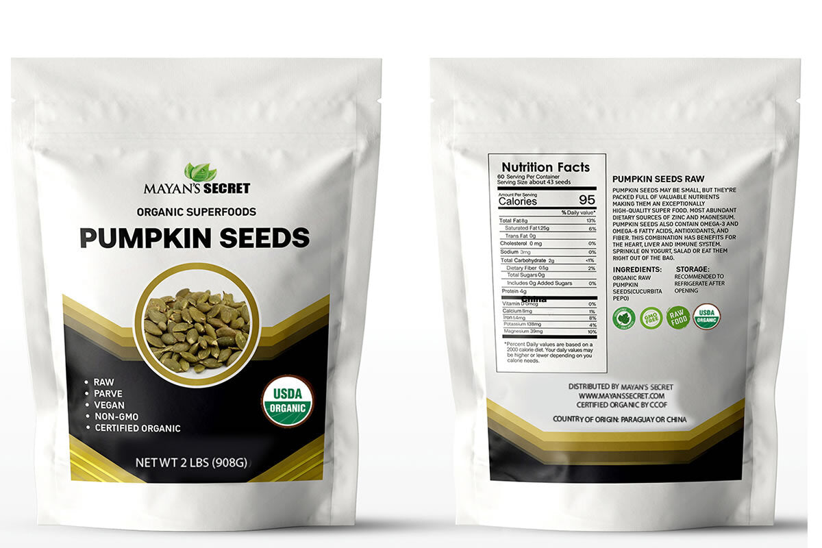 Organic Pumpkin Seeds Bulk Nut & Seed Snack Natural Superfood - Multiple Sizes