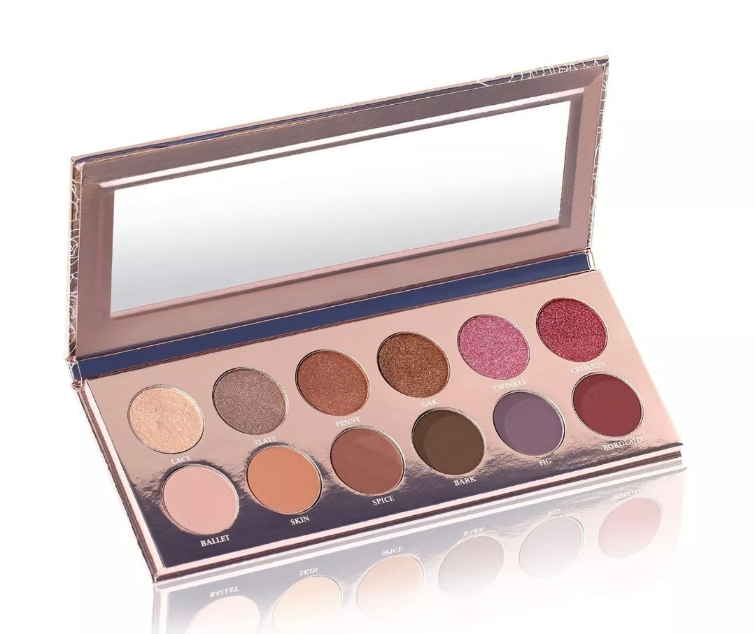 12-Color Eye Shadow Palette with Matte & Metallic Shades for Makeup