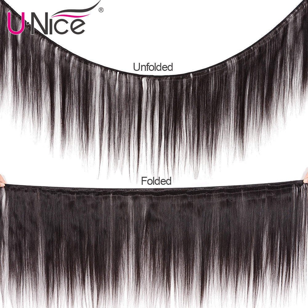 Human Hair Extensions 3 Bundles Virgin Straight Weaves for Full Head