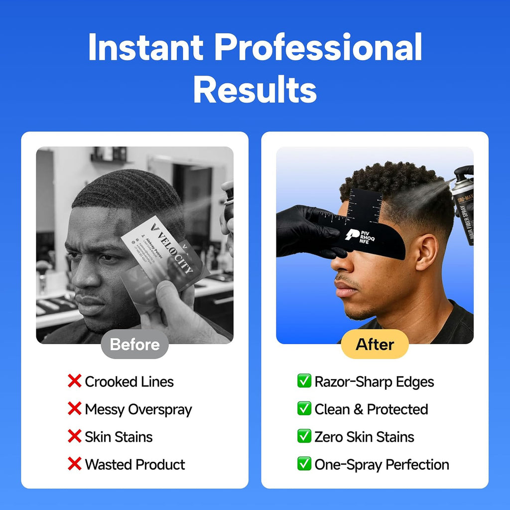 3 Pack Hairline & Beard Shaping Templates for Barbers and Stylists