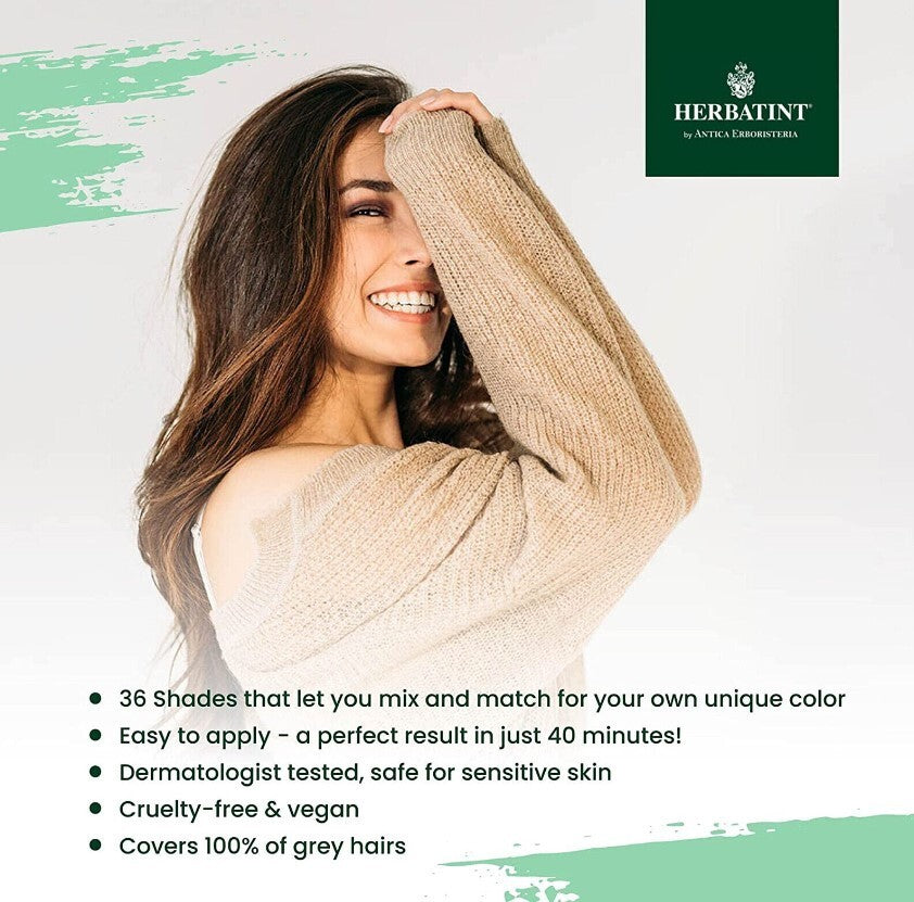 Herbatint Permanent Hair Color Gel 7C Ash Blonde 2 Pack - Natural Herbal Dye