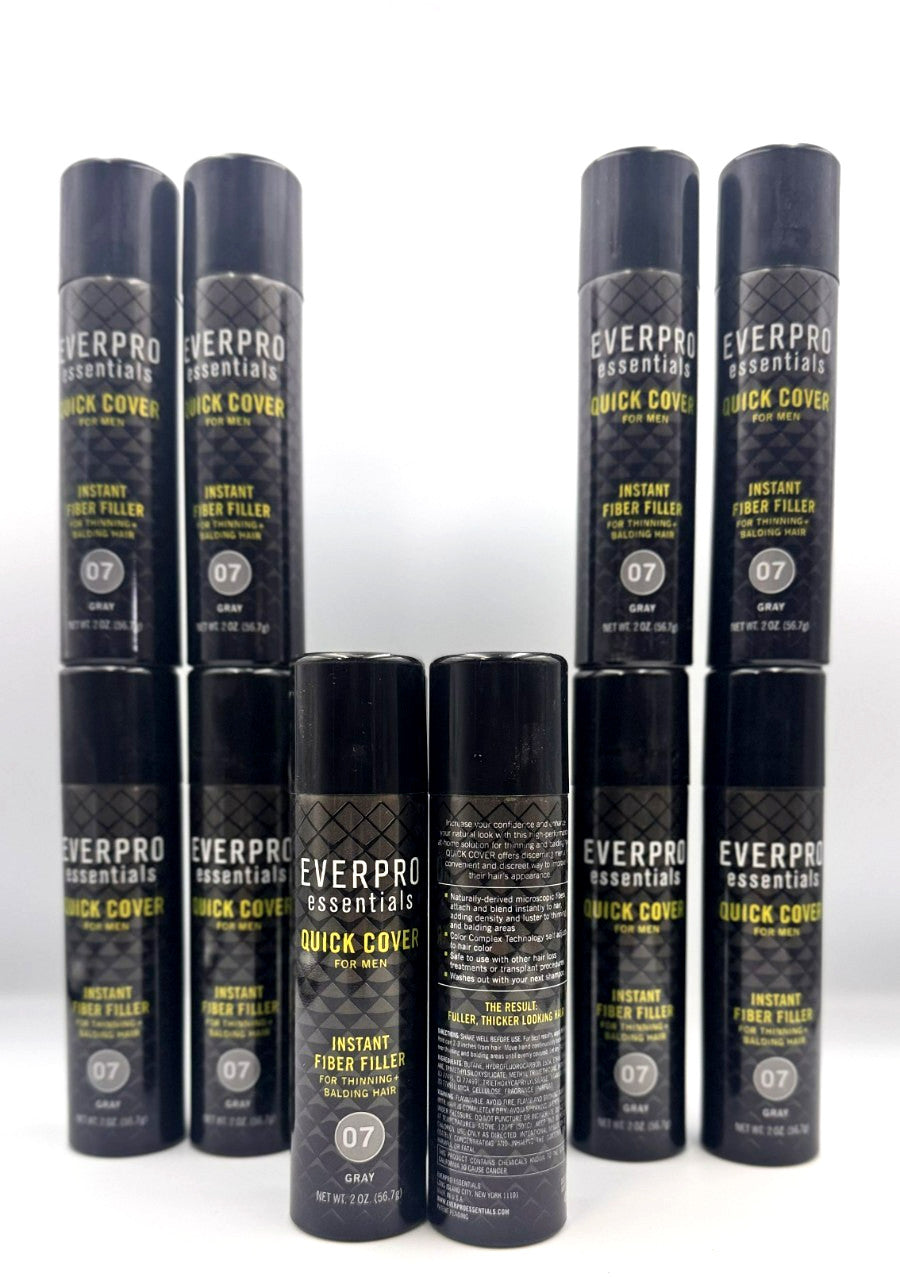 Men's Thinning Hair Cover Spray & Filler - Grey 2 oz, 12 Pack