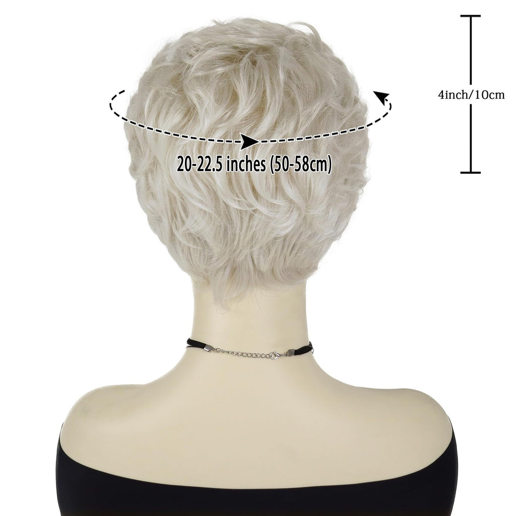 Platinum Blonde Curly Wig for Costume, Party & 100th Day of School Celebrations