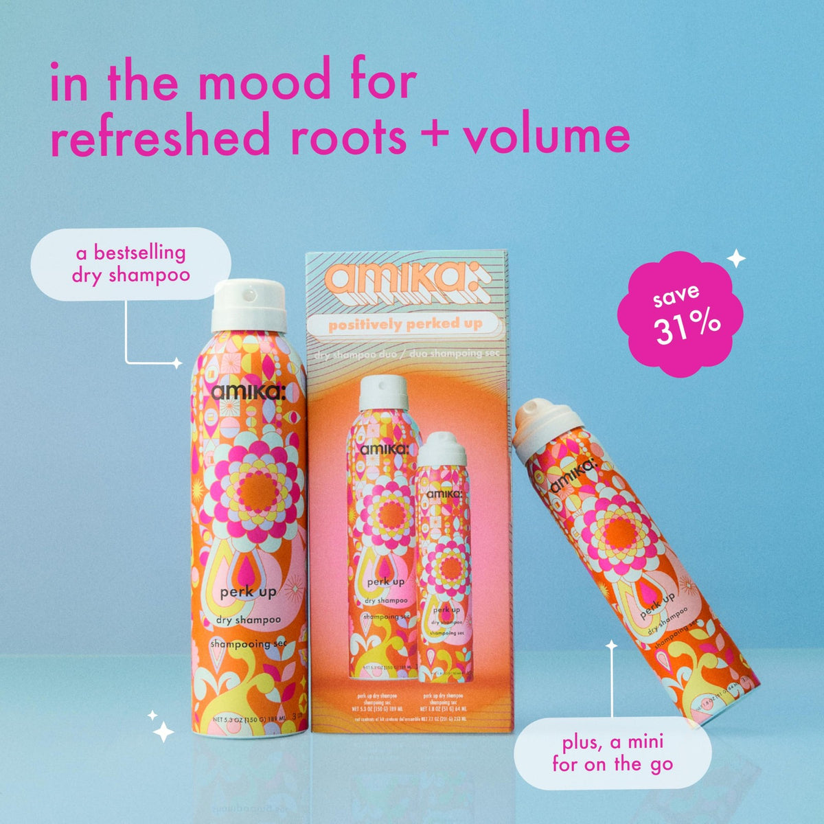 Dry Shampoo Duo - Volumizing, Invisible Finish, Oil Absorbing Hair Refresh Set