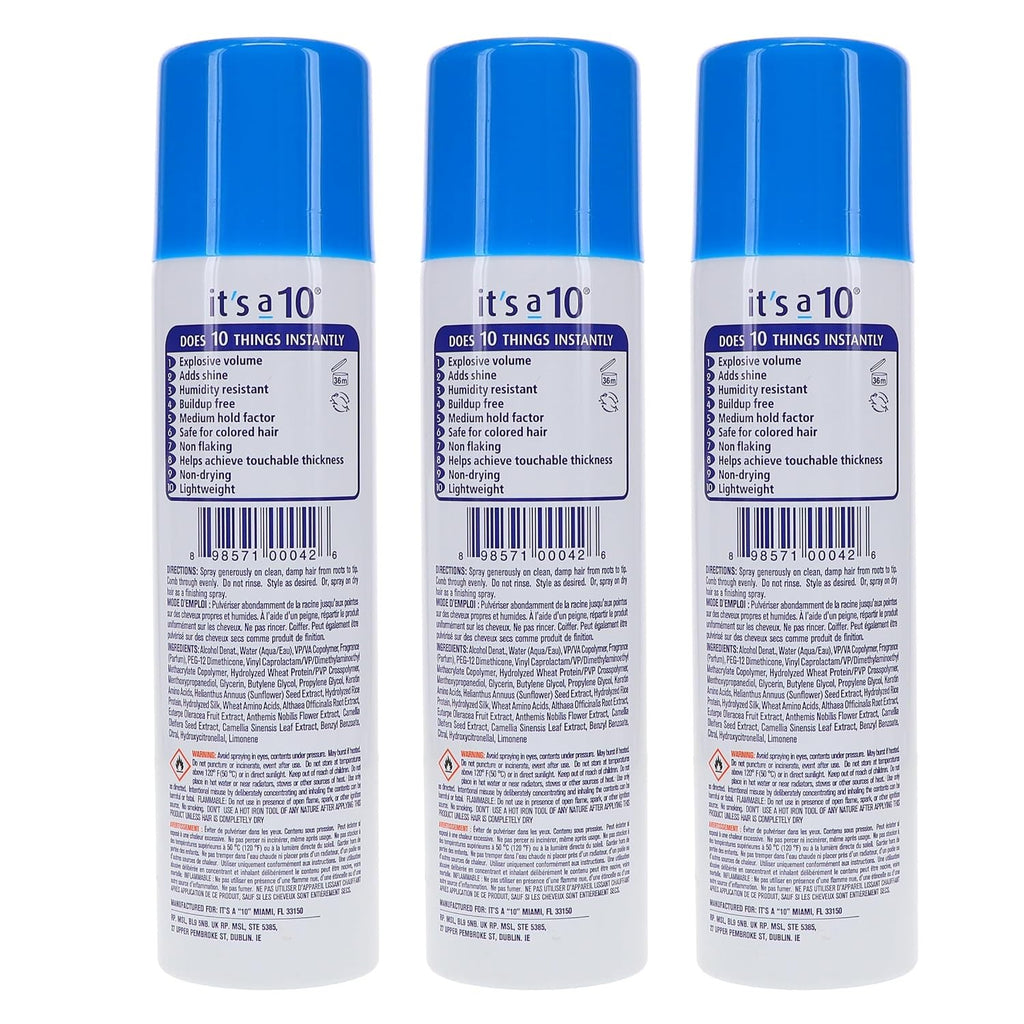 Volumizing Hair Spray - Miracle Blowdry 6 fl oz, Pack of 3