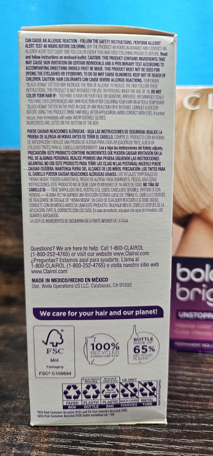 Clairol Pina Colada Permanent Hair Color Kit - Bright & Bold, 4 Pack