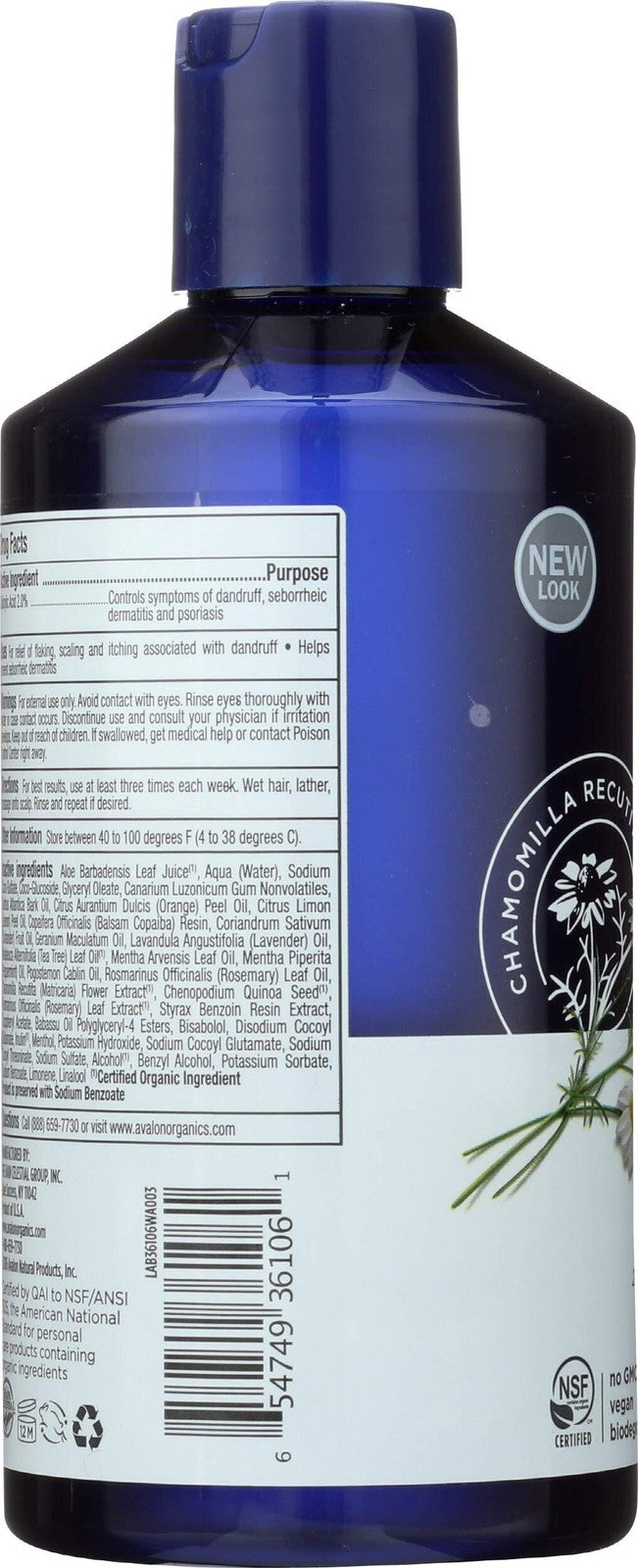 Anti-Dandruff Shampoo with Organic Botanicals - Medicated 14 Oz (2 Pack)