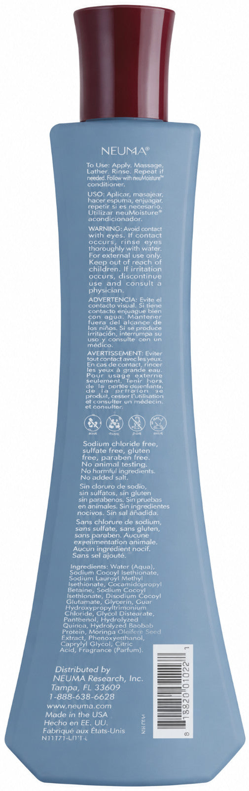 Neuma NeuMoisture Condition Restore Shampoo 8.5 oz – 2 Pack for Dry & Damaged Hair