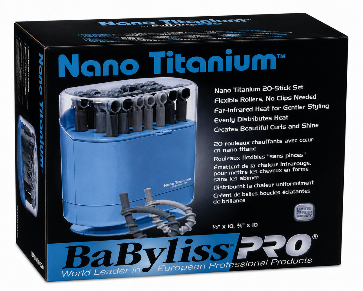 Professional Nano Titanium Hair Curlers Set - 20 Flexible Heated Rollers