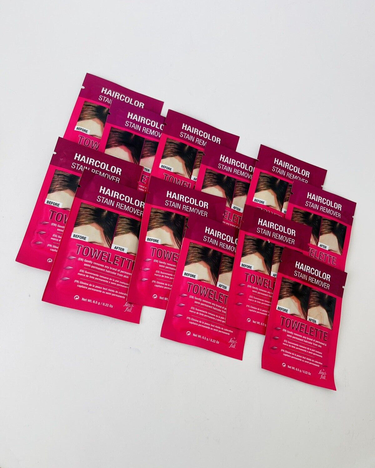 12-Pack Hair Dye Stain Remover Towelettes for Permanent and Semi-Permanent Color