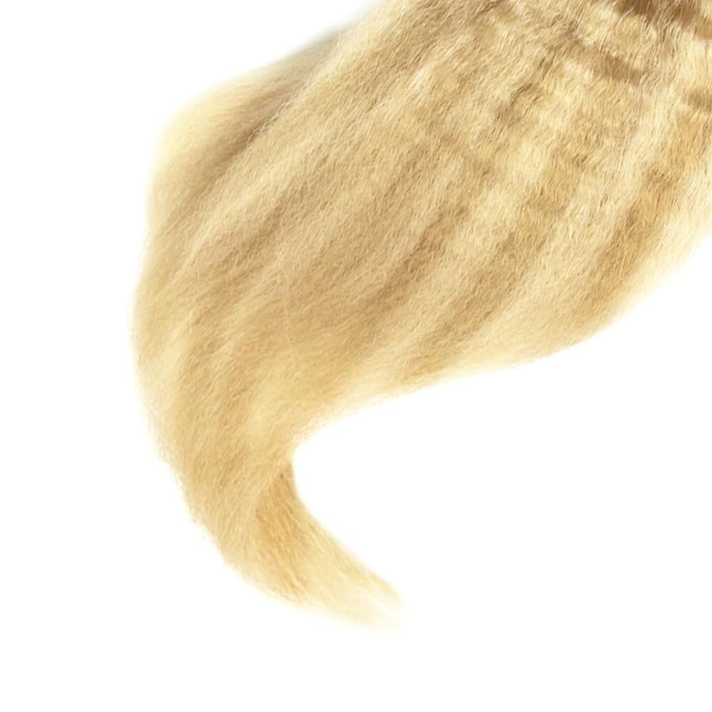 Blonde Human Hair Bundles 26 28 30 Inch Yaki Wave 100% Virgin, Unprocessed