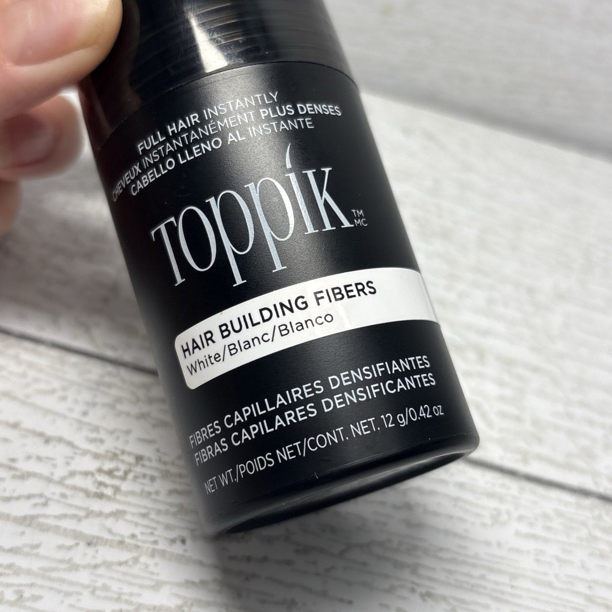 Hair Building Fibers for Thinning Hair - White, 12g