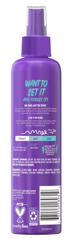 (2 Pack) Max Hold Non-Aerosol Hair Spray - Instant Freeze 8.5 oz for All Hair Types