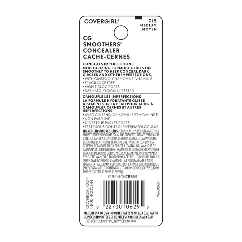 CoverGirl Smoothers Concealer Medium 715 - 0.14 oz Pack of 3