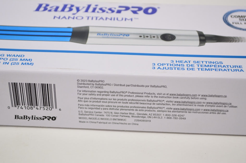 Babyliss Pro Nano Titanium 1-Inch Compact Curling Wand for Hair Styling