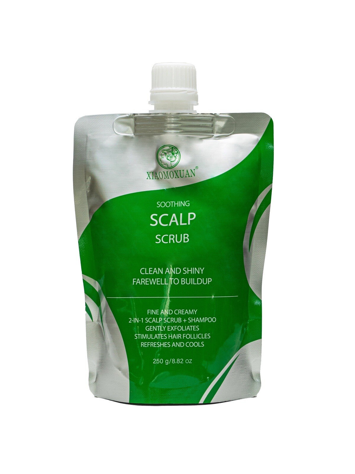 2-in-1 Scalp Scrub and Shampoo for Hair Care - Natural & Refreshing