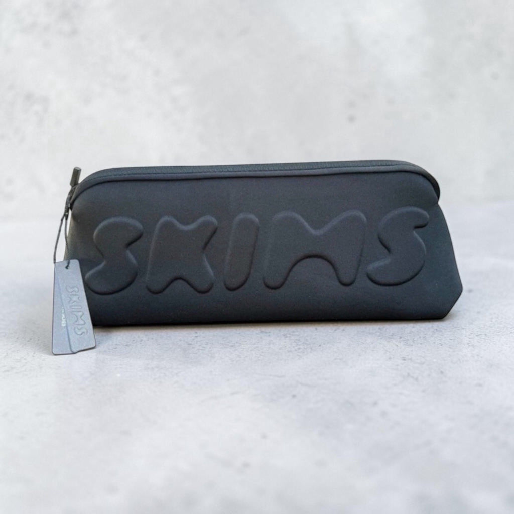 Waterproof Neoprene Cosmetic Bag with Embossed Logo - 12 Inch Clutch