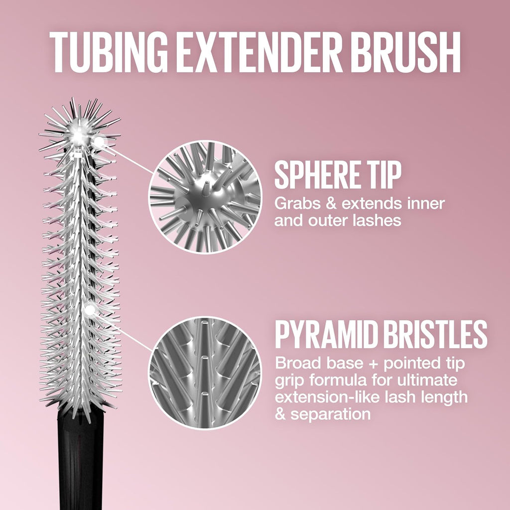 Lengthening Tubing Mascara - Waterproof & Smudge-Proof, 2 Pack