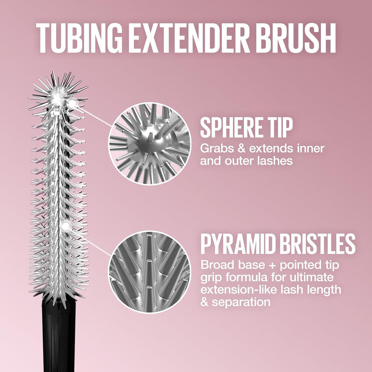 Lengthening Tubing Mascara - Waterproof & Smudge-Proof, 2 Pack