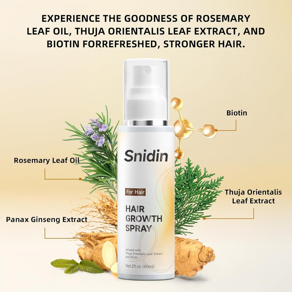 Hair Growth Spray with Rosemary Oil & Biotin - Nourishing & Non-Greasy