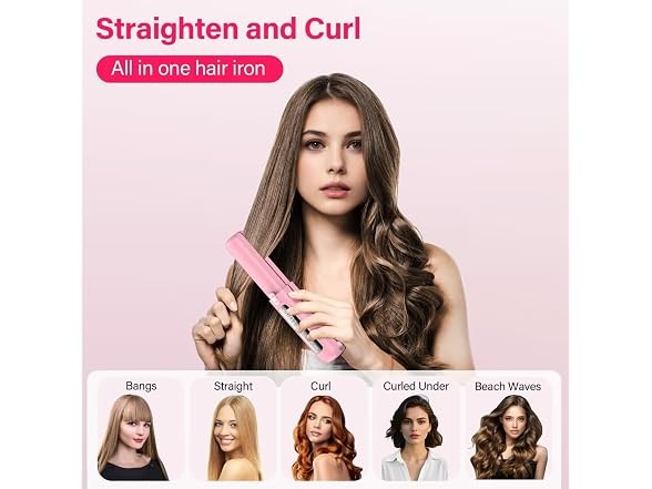 Cordless Hair Straightener with Fast Heating & Portable Design - Unbranded