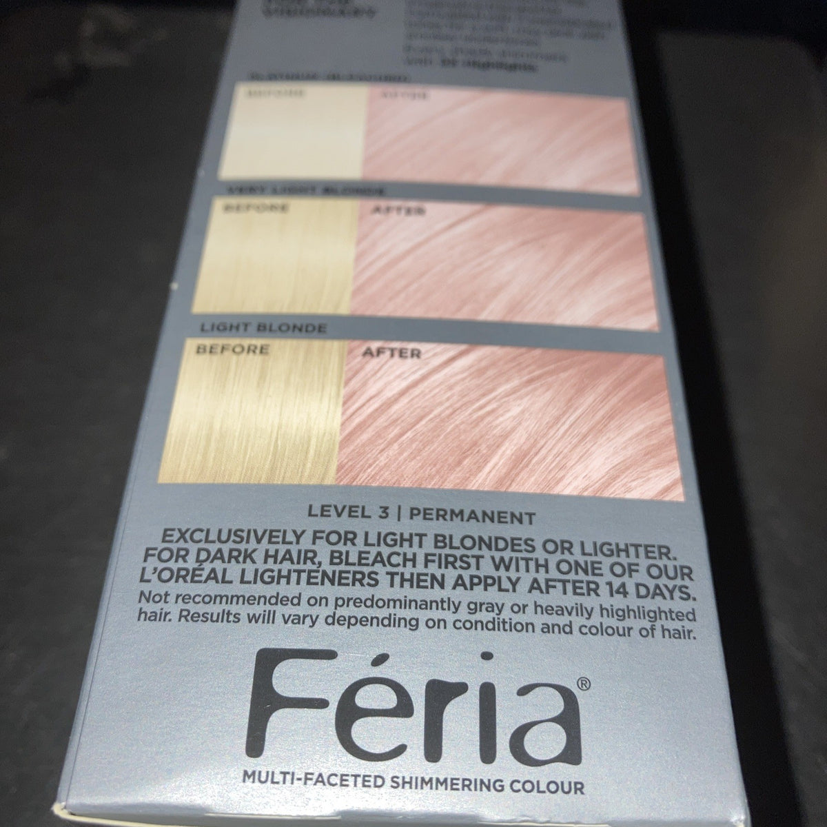 L'Oreal Paris Smokey Pink Hair Dye for Light Blondes 3 Pack