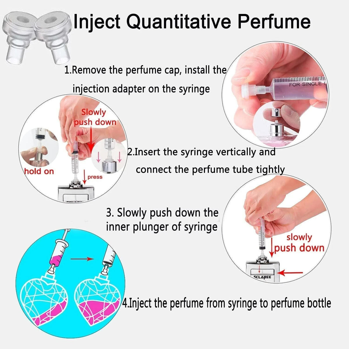 Perfume Refill Pump Tools for Extracting and Transferring Fragrance