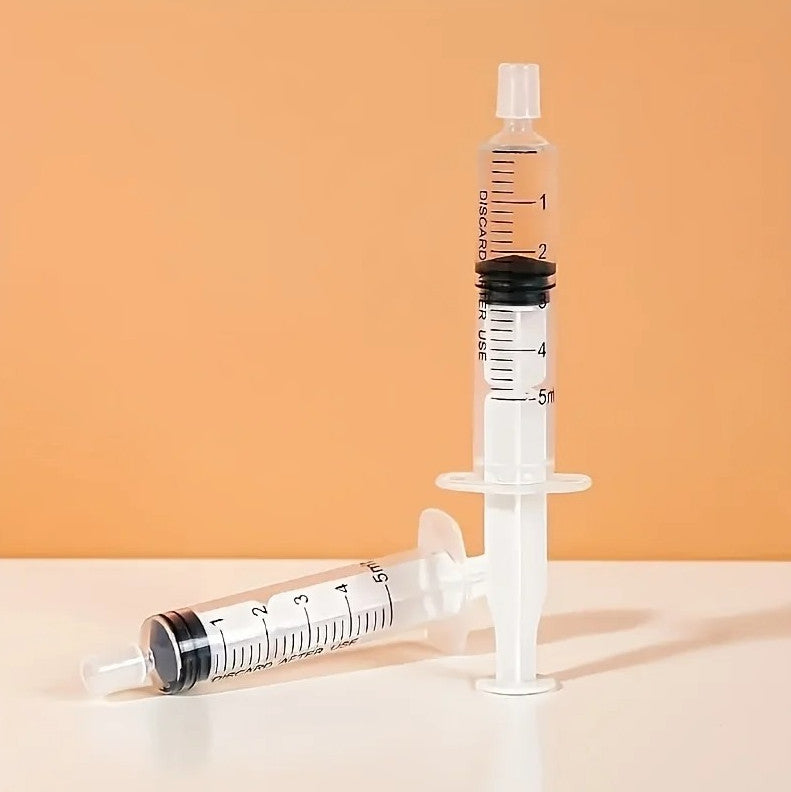 Plastic Syringe Perfume Dispenser Set for Cosmetic Refill - 5ml Capacity