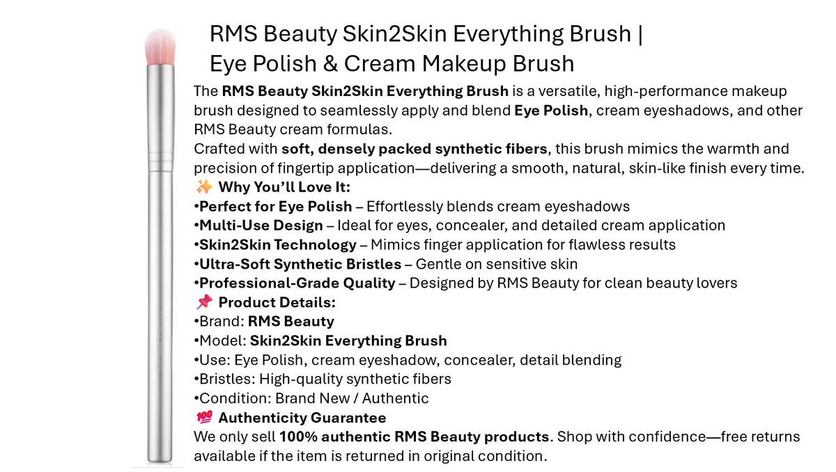Eye Polish Brush for RMS Skin2Skin Compatible with Cream & Powder