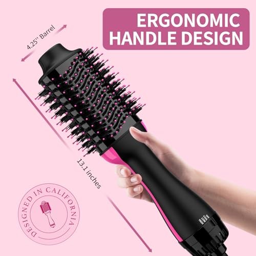 4-in-1 Hair Dryer Brush and Styler - Ceramic Ionic Volumizing Hot Air Brush