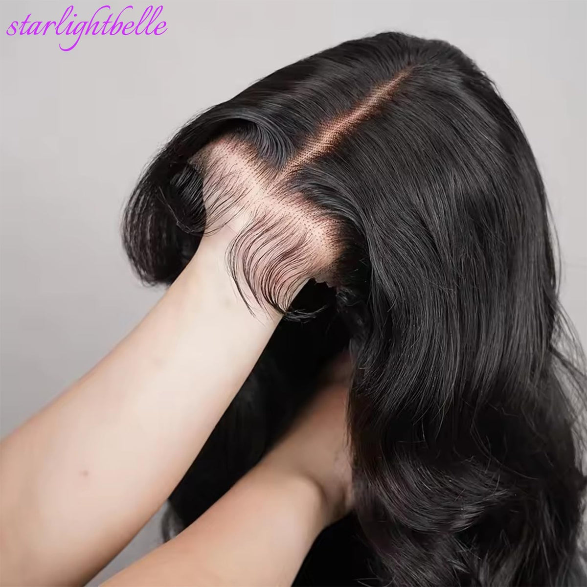 30 Inch Body Wave Lace Front Wig with 13x4 T-Part, Natural Black, 220% Density
