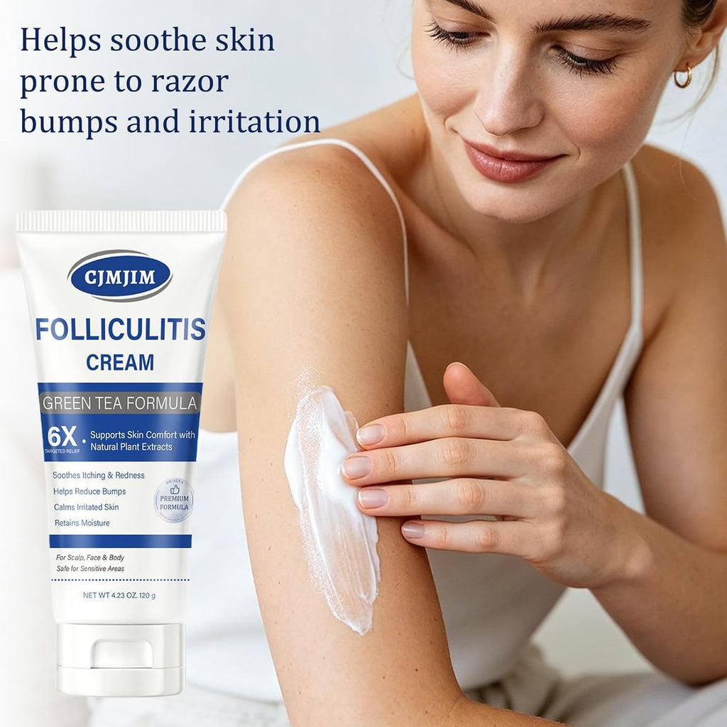 Folliculitis Soothing Cream for Scalp, Face, Body – Non Comedogenic Balm 4.23oz
