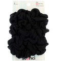 Mini Hair Ties Pack - Black Scrunchies for Fine or Thin Hair - 8 Count